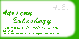 adrienn bolcshazy business card